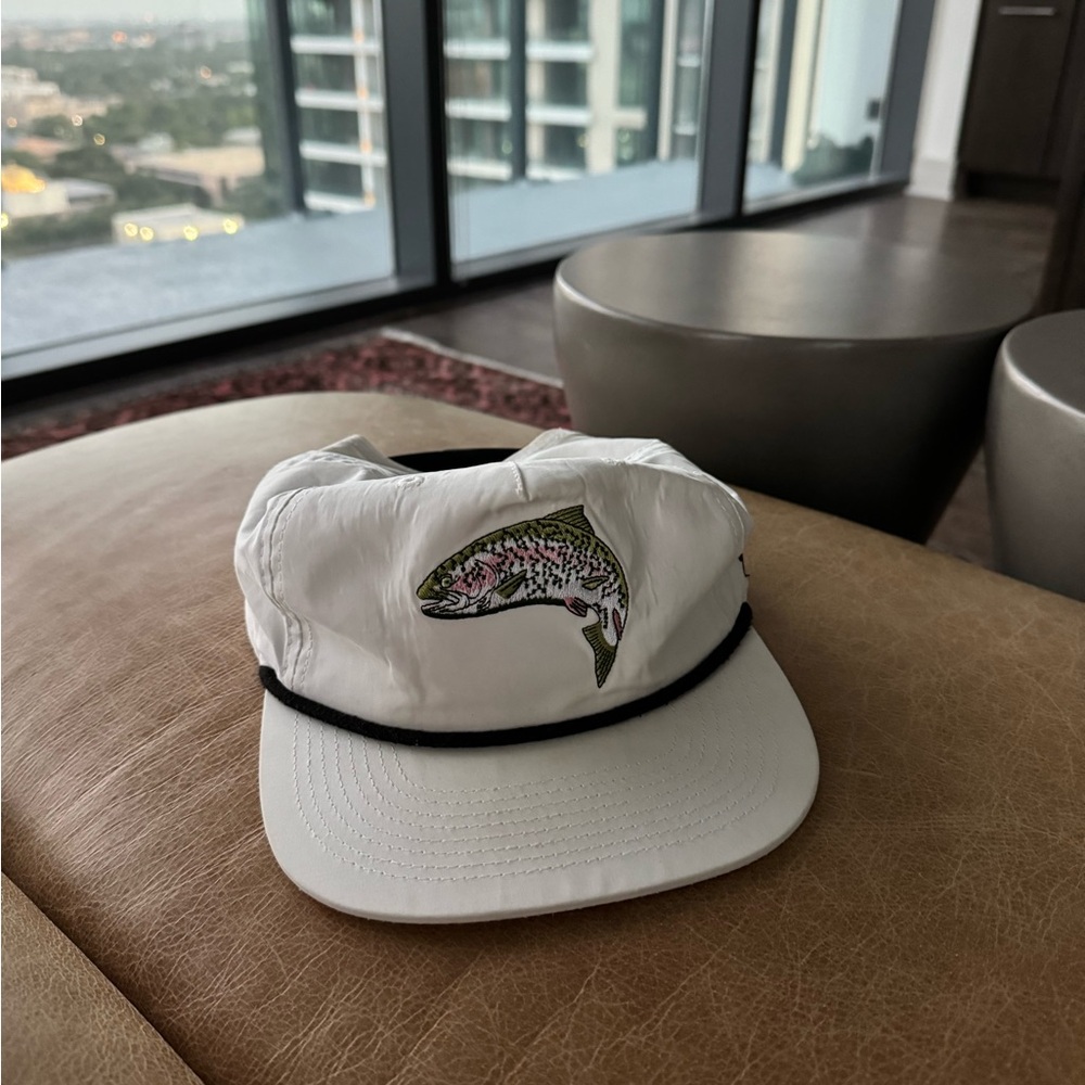 Lot of 3  Duck Camp Wild Life: Fish/Duck Rope Hats - Navy, Light Blue, White.